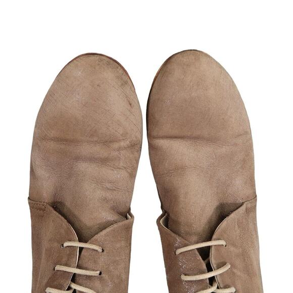 AGL Shoes Womens 38 Booties Fashion Wedge Desert Chukka Leather Lace Up Brown - Picture 8 of 15